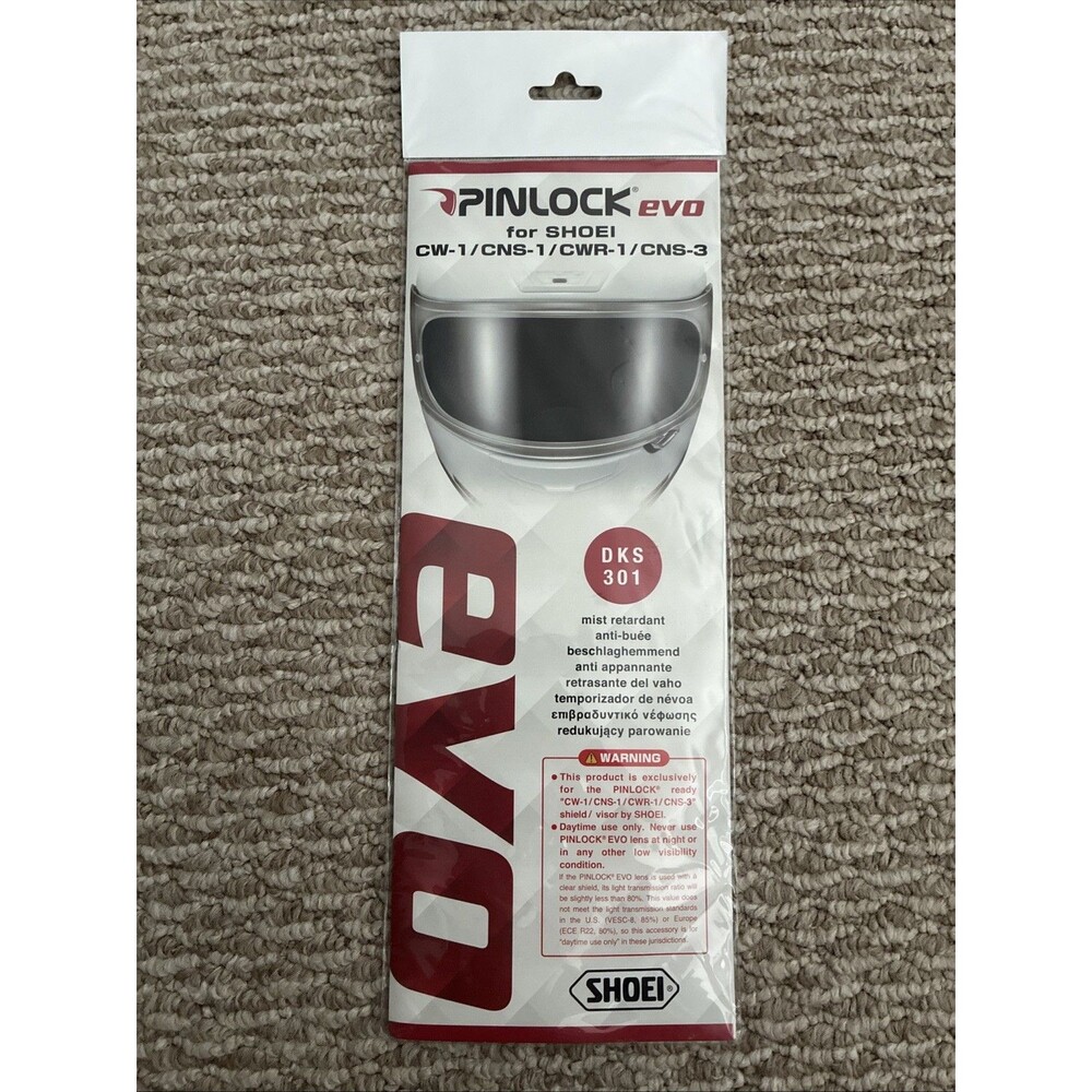 New SHOEI Pinlock Evo For CW-1, CNS-1, CWR-1 VISORT Mist Retardant DKS 301